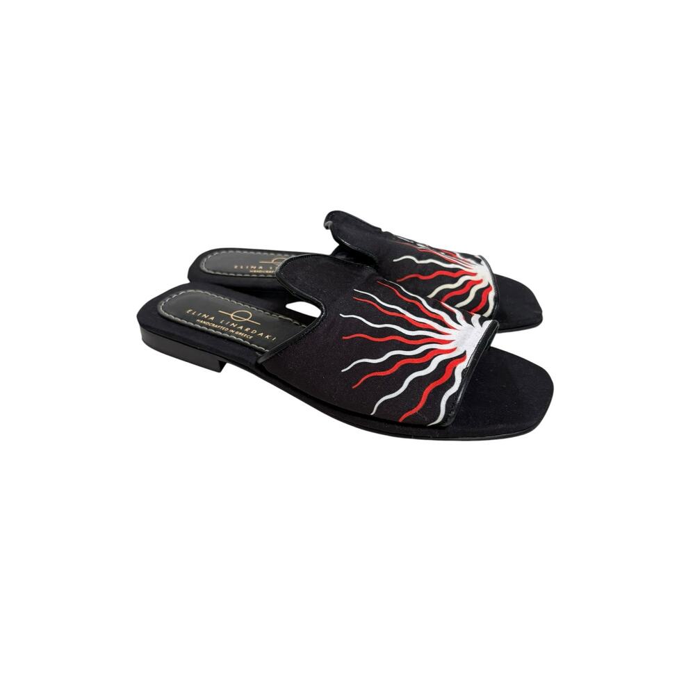 Elina Linardaki Printed Sunburst Slides Size 37 7 - Picture 3 of 7